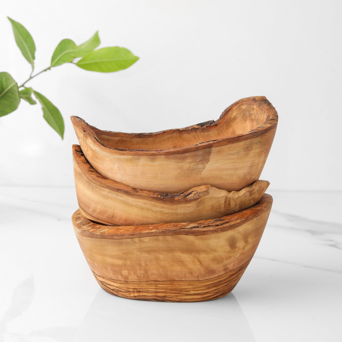 Handmade Olive Wood Dipping Dish: Rustic Appetizer Bowl